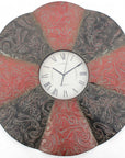 30" Red And Black Metal Analog Novelty Wall Clock