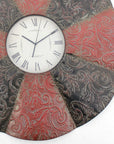 30" Red And Black Metal Analog Novelty Wall Clock