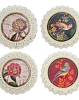 Set of Four Brown And White Bird No Entertainment No Food & Beverage No Fantasy & Sci-Fi Flower Metal No People Circle No Spiritual & Religious