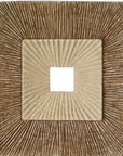 Set of Two Brown Abstract Geometric Sandstone Square Hanging Wall Decor