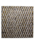 36" X 36" Silver Square Abstract Hanging Dimensional Sculpture