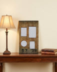 Multiple Sizes Brown Distressed Solid Wood Tabletop Picture Frame