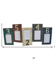 Blue Green And Red Solid Wood Tabletop Picture Frame