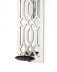 6" White Wood Wall Sconce Candle Holder