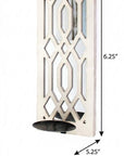 6" White Wood Wall Sconce Candle Holder