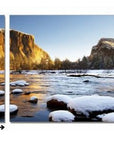 Set of Three White Canvas Square Framed Art