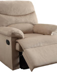 35" Light Brown Microfiber Manual Recliner