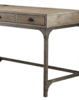 47" Natural and Gray Writing Desk With Three Drawers