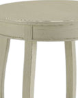 24" White Solid Wood Round End Table With Shelf
