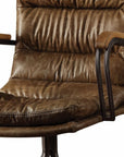 Coffee and Dark Brown Swivel Rolling Executive Office Chair