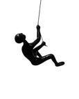 6" X 4" Black Resin Climbing Man Hanging Dimensional Sculpture