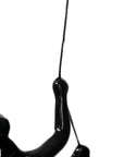 6" X 4" Black Resin Climbing Man Hanging Dimensional Sculpture