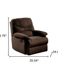 35" Chocolate Microfiber Recliner