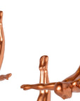 Set of Three Black Resin Diving Man Hanging Dimensional Sculpture