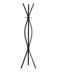 72" Black Metal Coat Rack