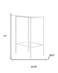 24" White Free Form Manufactured Wood Bar Table