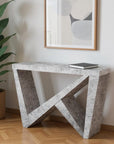 47" Gray Abstract Console Table