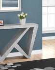 47" Gray Abstract Console Table