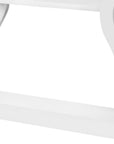 47" White Floor Shelf Console Table With Shelves