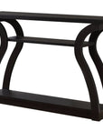 47" Espresso Floor Shelf Console Table With Storage