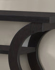 47" Espresso Floor Shelf Console Table With Storage