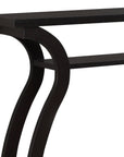 47" Espresso Floor Shelf Console Table With Storage
