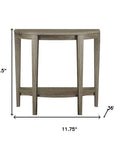33" Deep Taupe End Table With Shelf