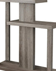 32" Taupe Free form Floor Shelf Console Table With Storage