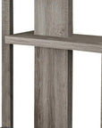 32" Taupe Free form Floor Shelf Console Table With Storage