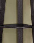 71" Espresso Wood Five Tier Corner Bookcase
