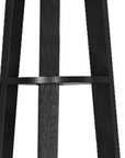 71" Espresso Wood Five Tier Corner Bookcase