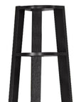 71" Espresso Wood Five Tier Corner Bookcase