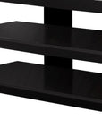 42" Black and Gray Open Shelving TV Stand