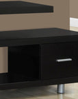 60" Dark Brown Cabinet Enclosed Storage TV Stand