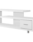 60" Dark Brown Cabinet Enclosed Storage TV Stand