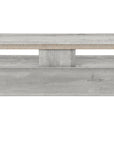 59" Black and Gray Cabinet Enclosed Storage TV Stand