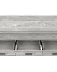 59" Black and Gray Cabinet Enclosed Storage TV Stand