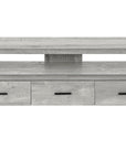 59" Black and Gray Cabinet Enclosed Storage TV Stand