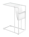 White Modern Metal And Glass Tv Table