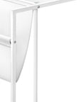 White Modern Metal And Glass Tv Table