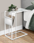 White Modern Metal And Glass Tv Table