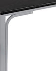 16" X 9" X 24.5" Blacksilver Mdf And Metal Accent Table