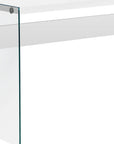 44" Gray And Clear Solid Console Table