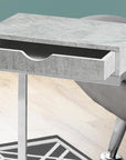 10.25" X 15.75" X 24.5" Cappuccino Finish And Gold Laminated Drawer Accent Table