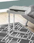 10.25" X 15.75" X 24.5" Cappuccino Finish And Gold Laminated Drawer Accent Table
