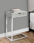 10.25" X 15.75" X 24.5" Cappuccino Finish And Gold Laminated Drawer Accent Table