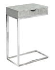 10.25" X 15.75" X 24.5" Cappuccino Finish And Gold Laminated Drawer Accent Table