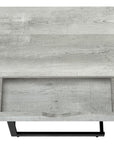 10.25" X 15.75" X 24.5" Cappuccino Finish And Gold Laminated Drawer Accent Table