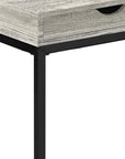 10.25" X 15.75" X 24.5" Cappuccino Finish And Gold Laminated Drawer Accent Table