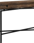 43" Brown And Black Cross Leg Console Table